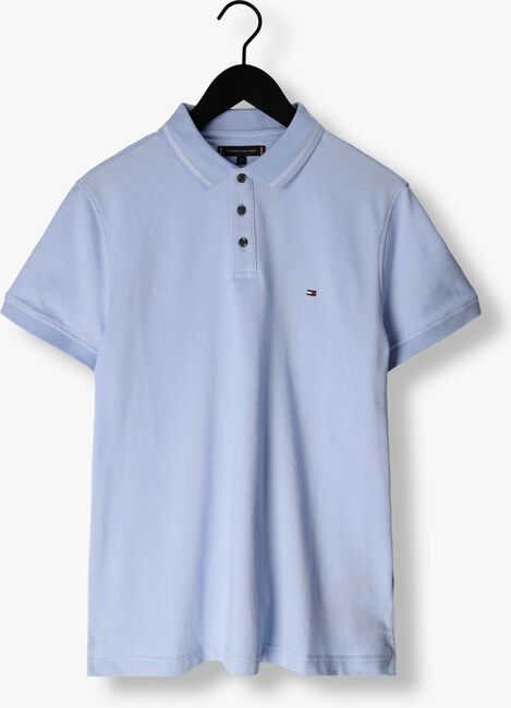 Lichtblauwe TOMMY HILFIGER Polo PRETWIST MOULINE TIPPED POLO - large