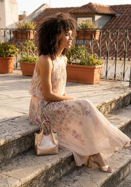 Lichtroze TWINSET MILANO Maxi jurk 261TT2560 - large