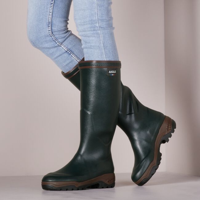 Aigle Regenlaars Aigle Laarzen Gevoerd Dames Groene Aigle