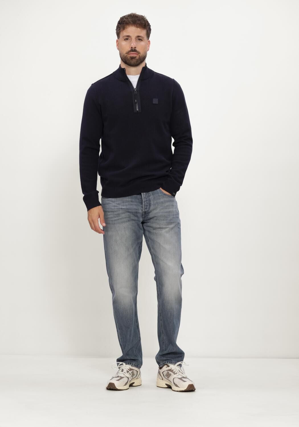 BUTCHER OF BLUE Heren Jeans Stockton Straight Fog Denim Blauw