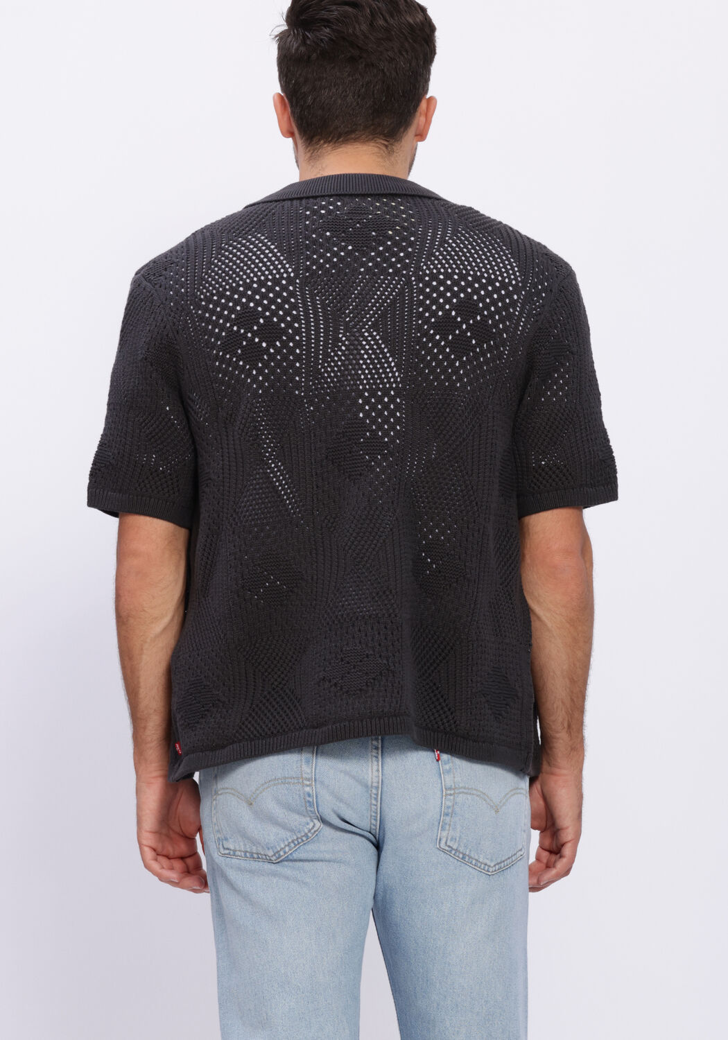 Zwarte LEVI'S Casual overhemd SWEATER CAMP SHIRT - large