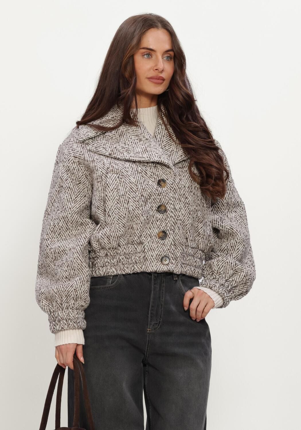 Y.A.S. YAS Dames Jassen Yasminari Ls Jacket Bruin