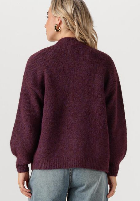 Bordeaux SUMMUM Vest PUFF SLEEVE CARDIGAN COZY MELANGE KNIT - large