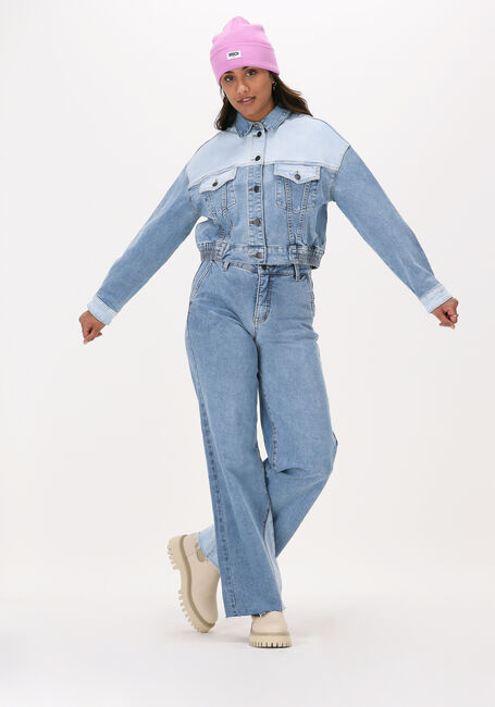 Lichtblauwe OBJECT Spijkerjas MARINA TREND DENIM JACKET - large