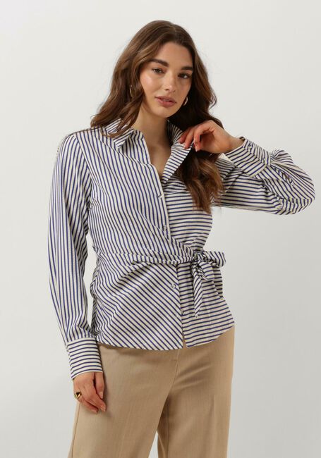 Blauwe Y.A.S. Blouses YASSTA LS TIE SHIRT S. - large