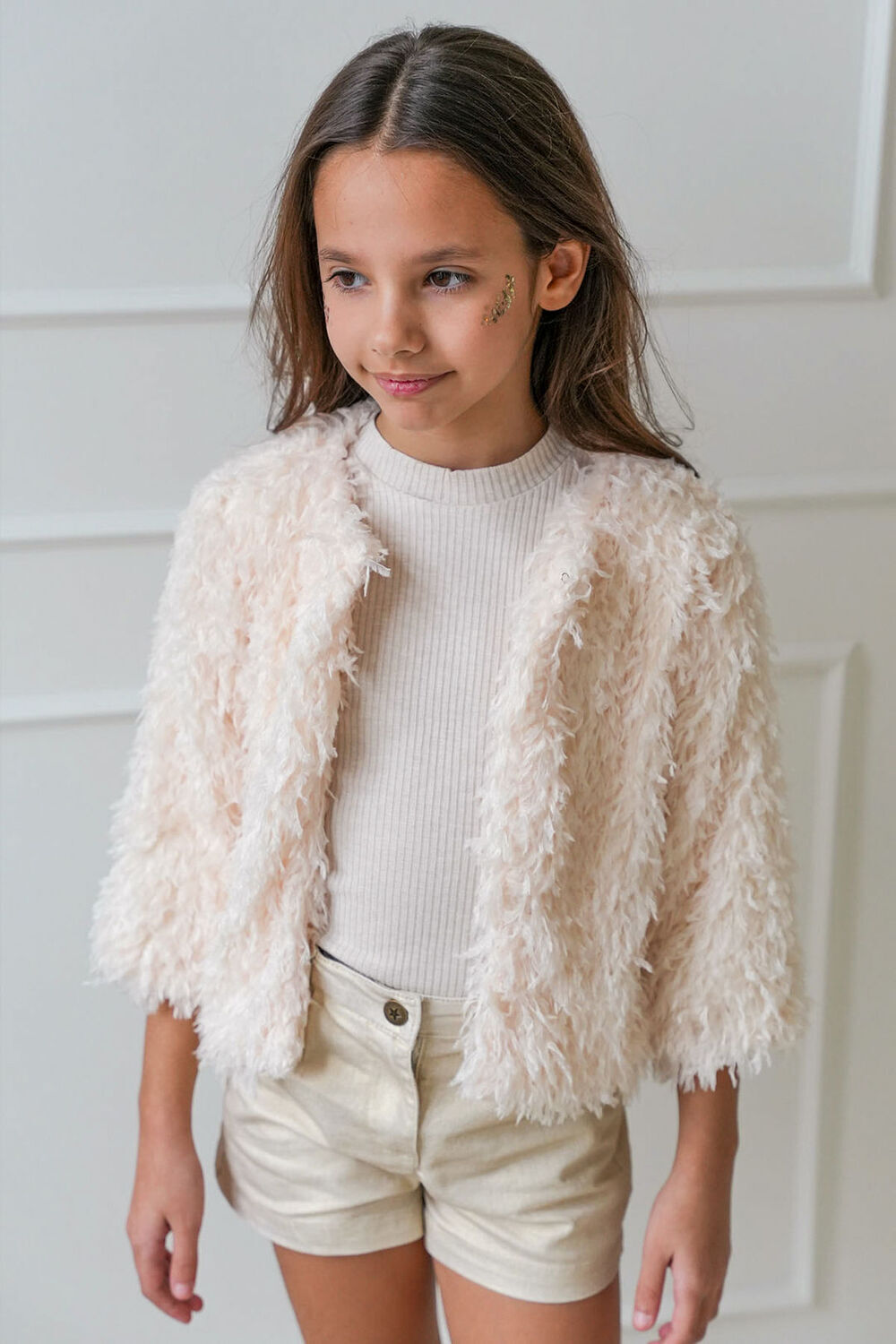 Ecru LIKE FLO Vest FLO CARDIGAN - large