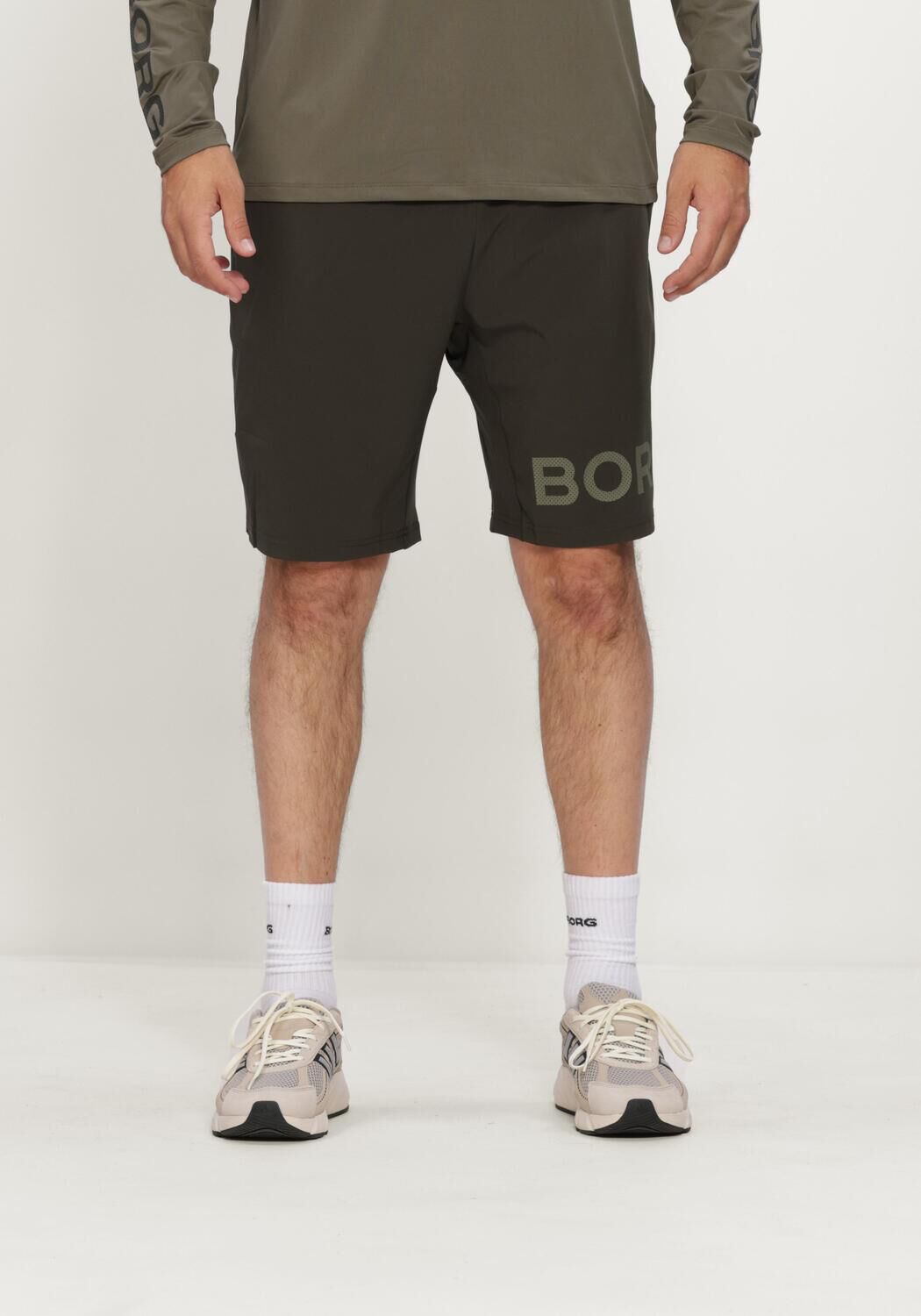 BJORN BORG Heren Broeken Borg 6 Shorts Khaki