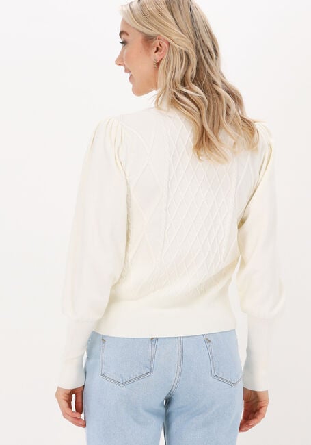 Gebroken wit SELECTED FEMME Trui IRIS LS KNIT CABLE HIGHTNECK - large