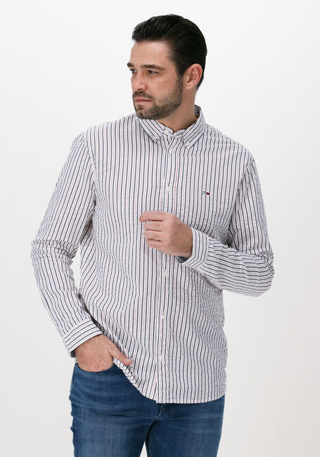 Gebroken wit TOMMY JEANS Casual overhemd TJM CASUAL STRIPE SHIRT - large