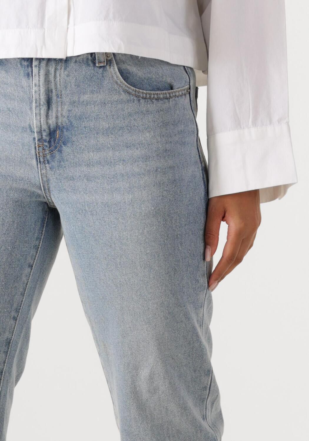 WITHBLACK Dames Jeans Wblbrooke Mw Boyfriend Jeans Lichtblauw
