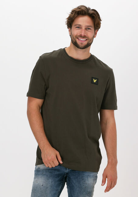 Groene LYLE & SCOTT T-shirt TIPPED T-SHIRT - large