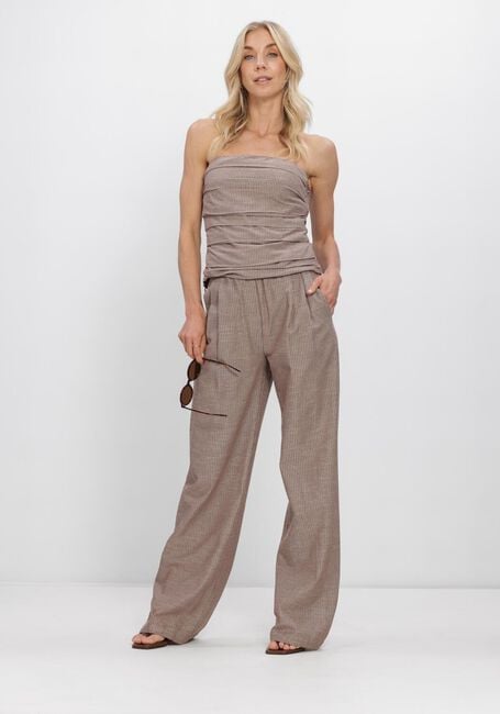Zand CO'COUTURE Wijde broek JIHOCC STRIPE LL PANT - large