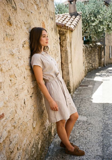 Zand MSCH COPENHAGEN Jurken MSCHVIANA GINIA SS SHIRT DRESS - large