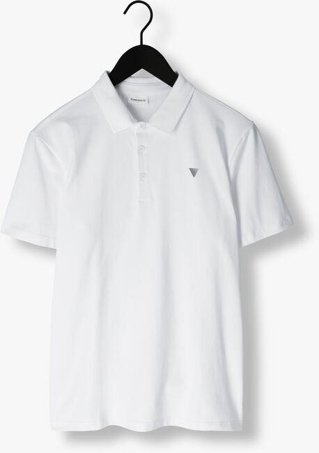 Witte PUREWHITE Polo POLO WITH BUTTON PLACKET AND SMALL PRINT ON CHEST - large