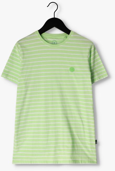 Groene KRONSTADT T-shirt TIMMI KIDS ORGANIC/RECYCLED STRIPED T-SHIRT - large
