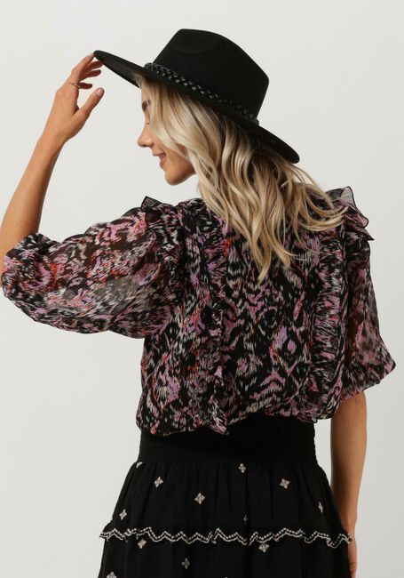 Zwarte NOTES DU NORD Blouses FABIOLA LUREX TOP - large