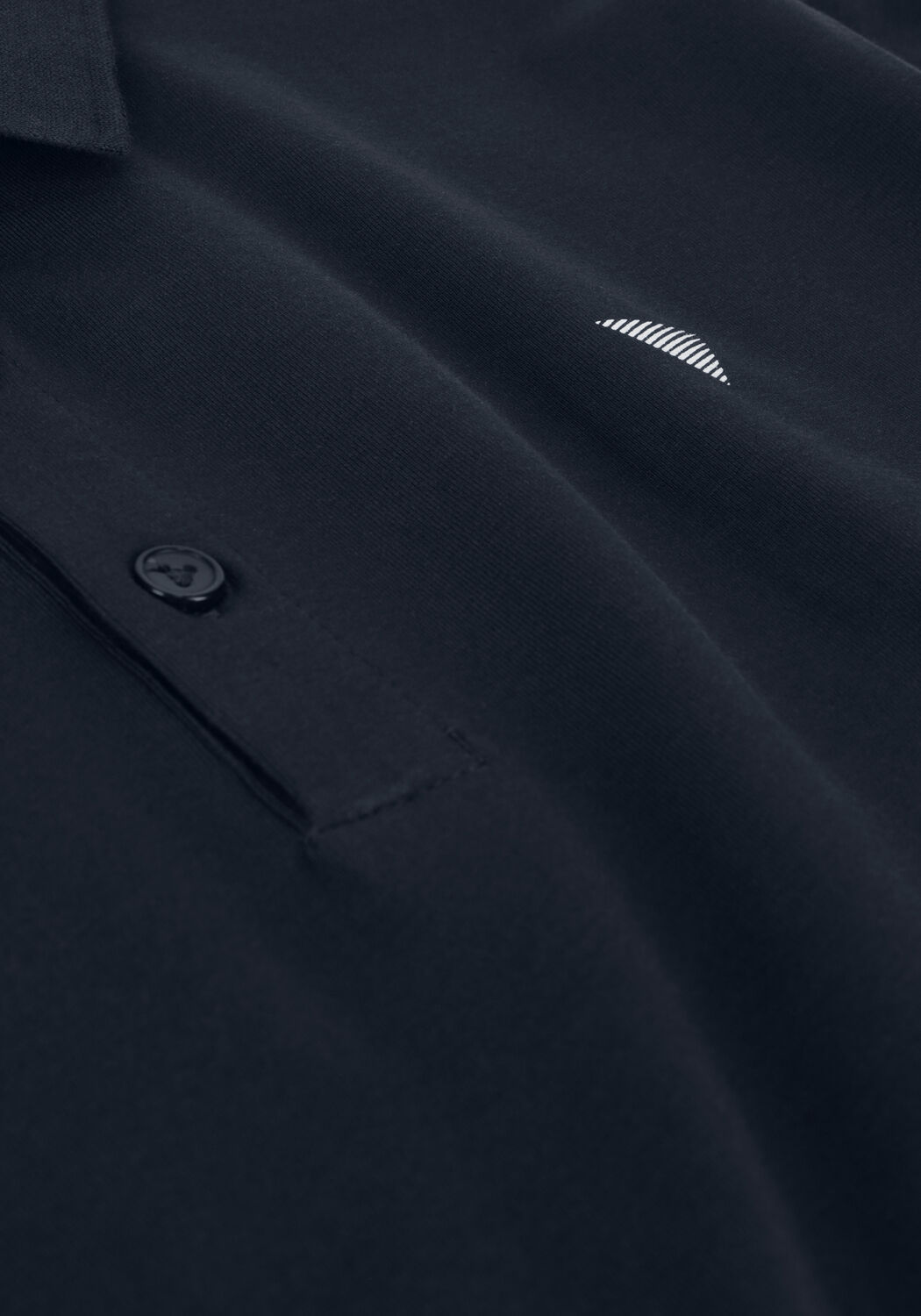 Donkerblauwe PUREWHITE Polo POLO WITH BUTTON PLACKET AND SMALL PRINT ON CHEST - large