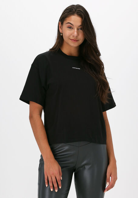 Zwarte CALVIN KLEIN T-shirt MICRO BRANDING LOOSE TEE - large