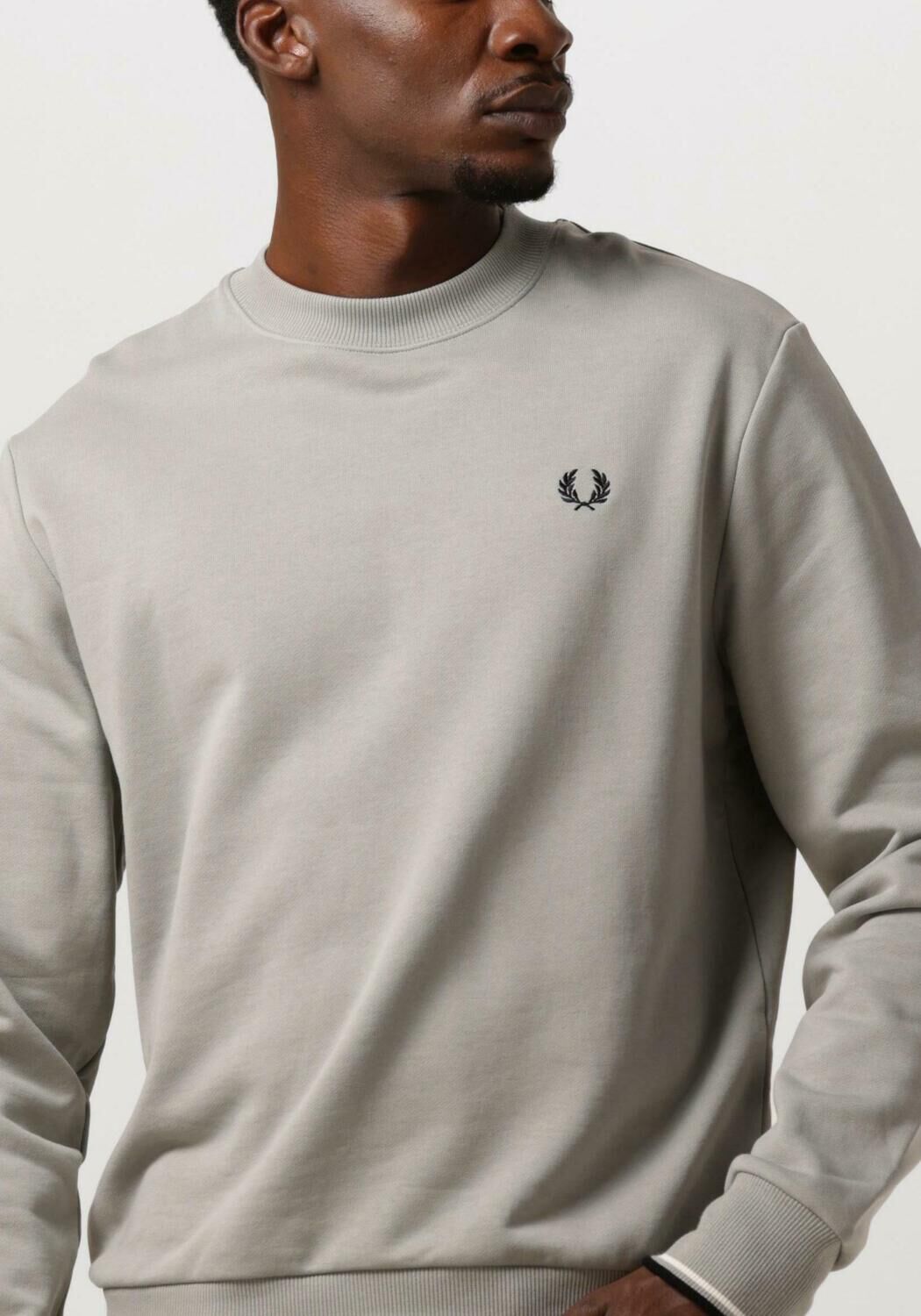 FRED PERRY Heren Truien & Vesten Crew Neck Sweatshirt Beige