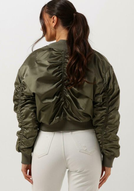 Olijf CALVIN KLEIN Jack SATIN BOMBER - large