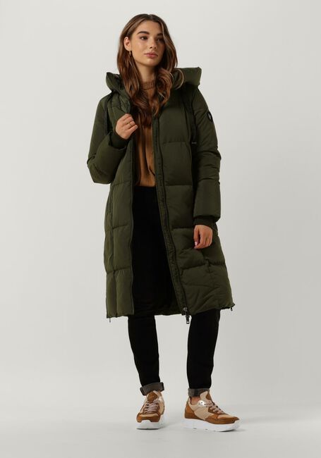 Donkergroene MOS MOSH Gewatteerde jas NOVA SQUARE DOWN COAT - large