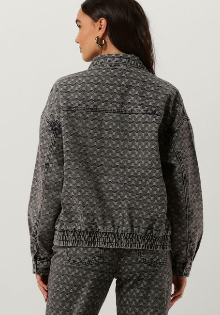 Donkergrijze ALIX THE LABEL Spijkerjas LADIES WOVEN FANCY DENIM JACKET - large