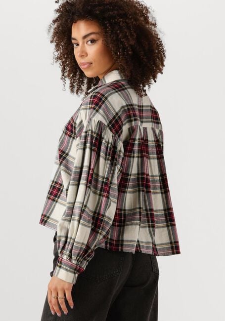 Witte BY-BAR Blouses SARAH SHORT CHECK BLOUSE - large