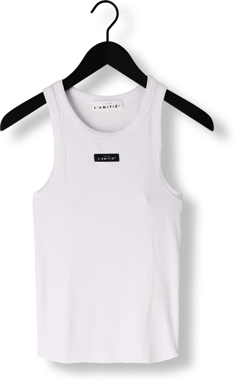 HAUTE L'AMITIÉ Dames Tops & T-shirts Rib Badge Tank Wit