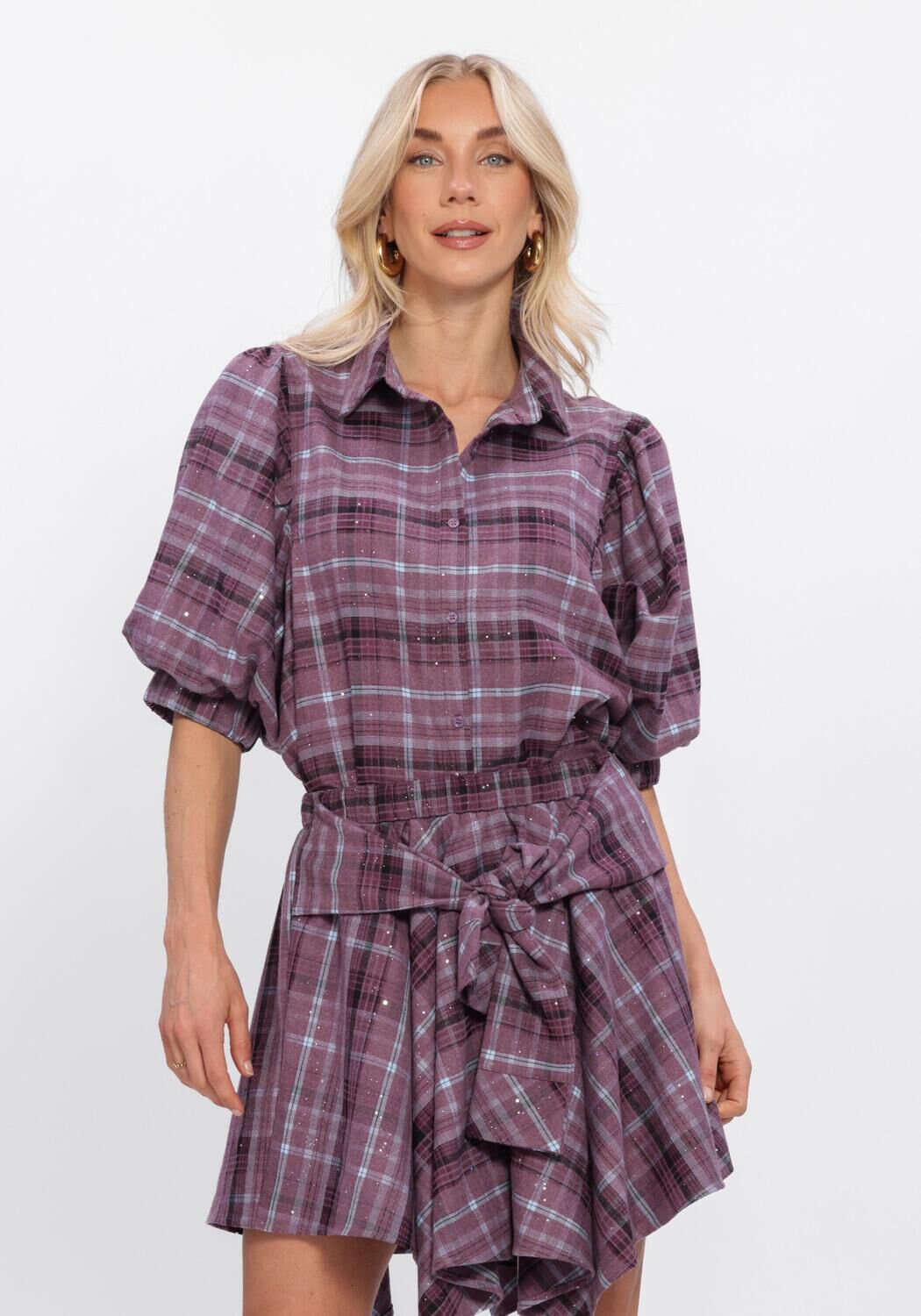 Paarse STUDIO AMAYA Blouses VALE BLOUSE - large