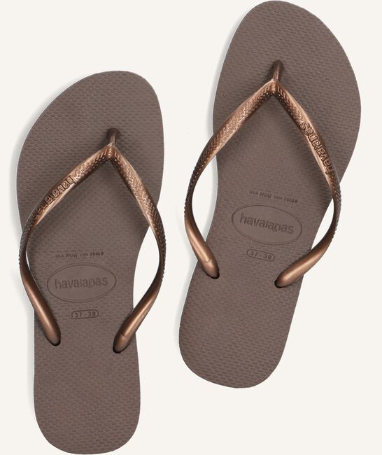 Bruine HAVAIANAS Teenslippers SLIM DAMES Bruine HAVAIANAS Teenslippers SLIM DAMES - large
