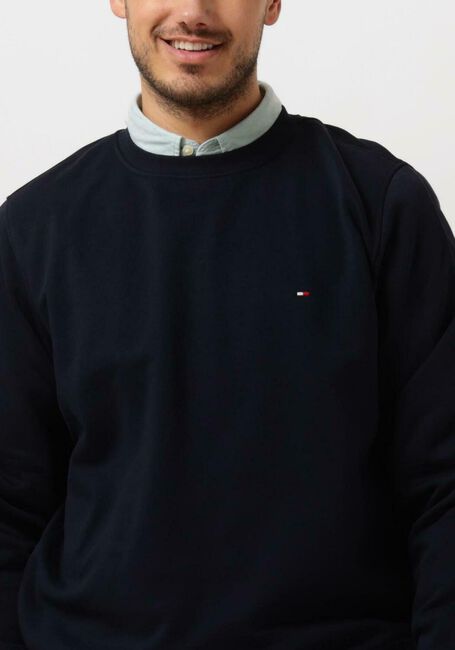 Donkerblauwe TOMMY HILFIGER Sweater FLAG LOGO SWEATSHIRT - large