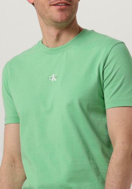 Groene CALVIN KLEIN T-shirt MICRO MONOLGO TEE - large