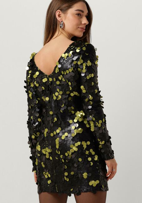 Zwarte COLOURFUL REBEL Mini jurk TINI SEQUINS STRAIGHT DRESS - large