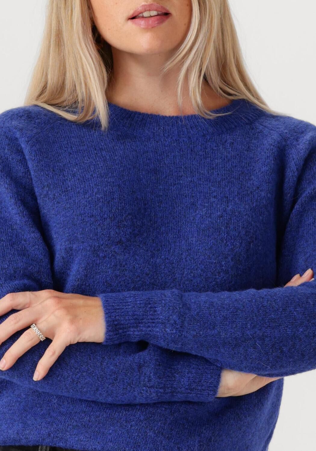 SELECTED FEMME Dames Truien & Vesten Slflulu Ls Knit O-neck Blauw