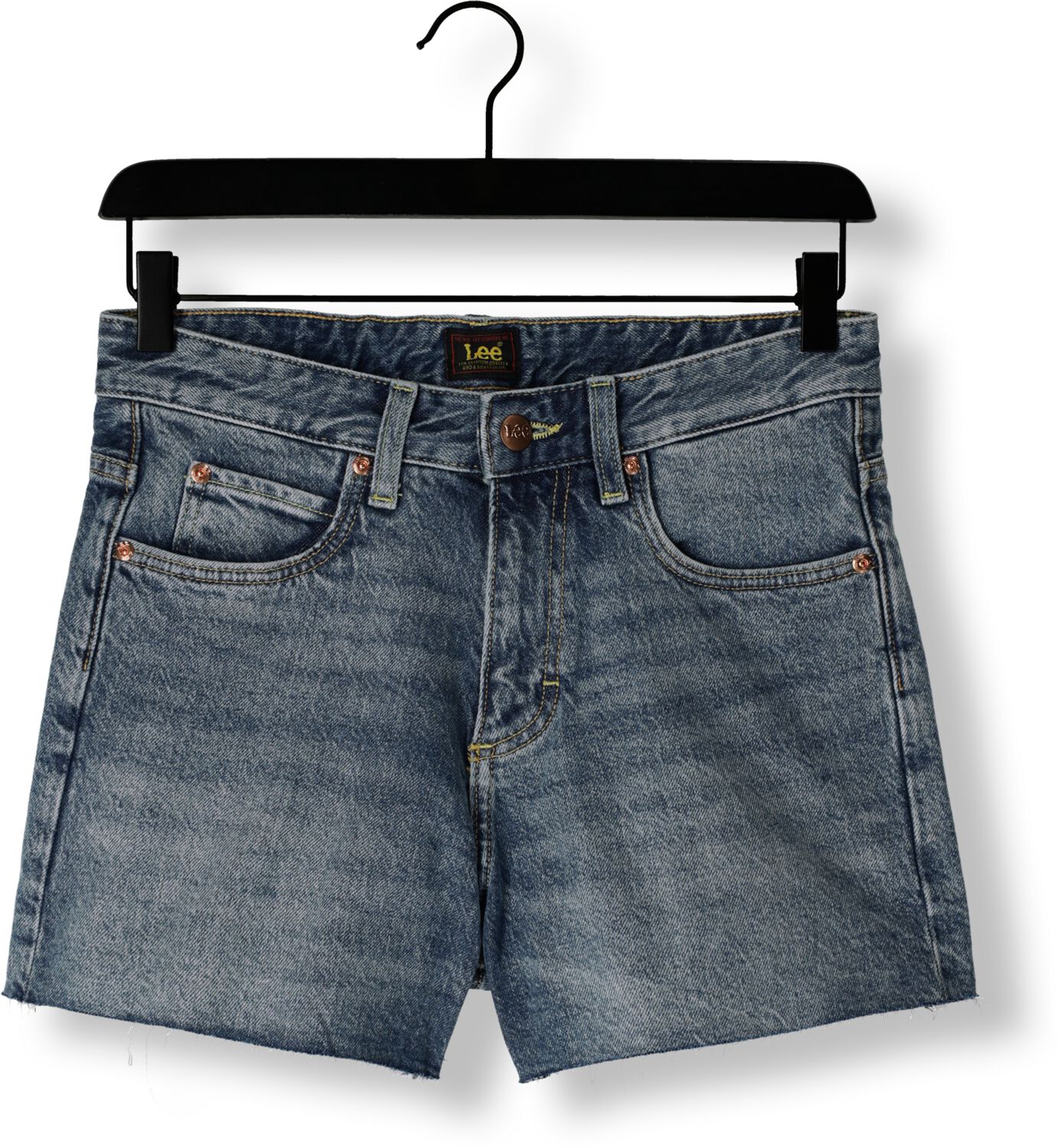 LEE Dames Jeans Rider Short Blauw