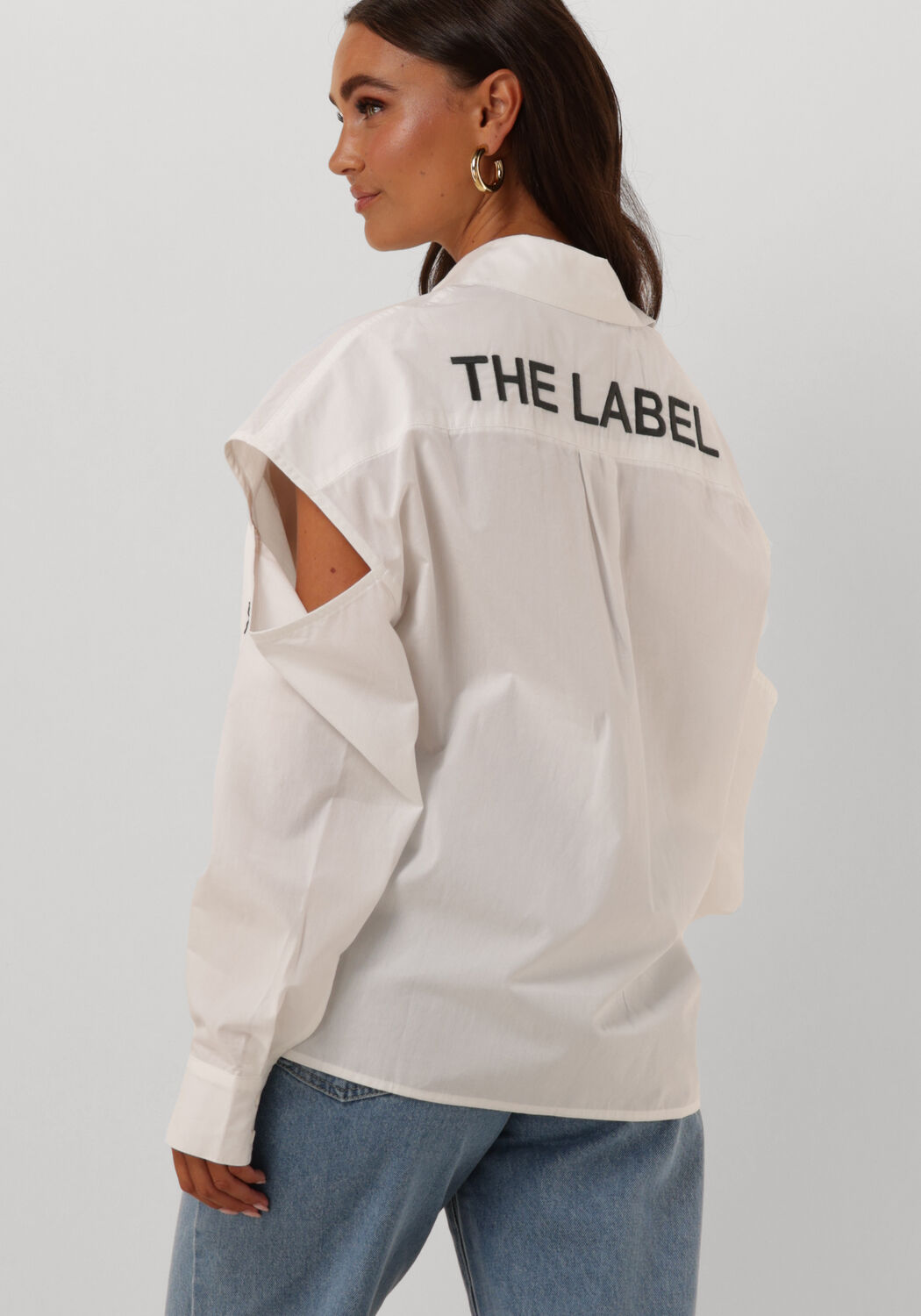 ALIX THE LABEL Dames Blouses Ladies Woven Cut Out Poplin Blouse Wit
