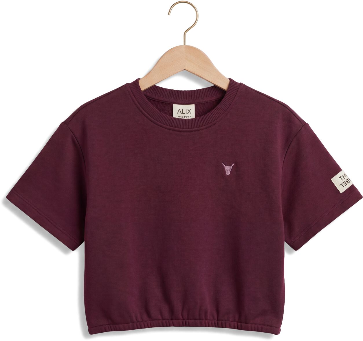 ALIX MINI Meisjes Tops & T-shirts Cropped T-shirt Bordeaux