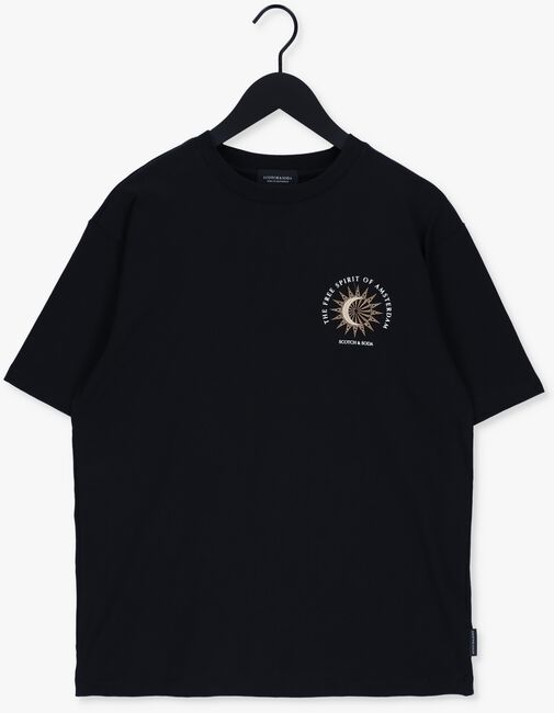 Zwarte SCOTCH & SODA T-shirt 163976 - GRAPHIC LOGO RELAXED- - large
