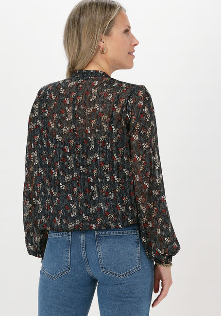 Zwarte SUMMUM Blouses BLOUSE SMALL FLOWER LUREX - large