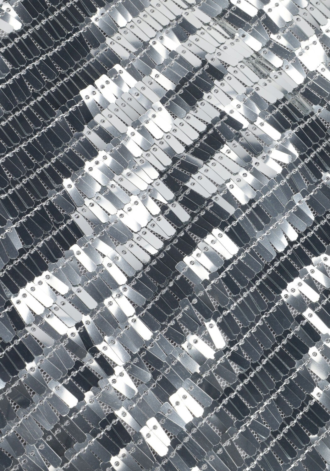 Zilveren Y.A.S. Mini jurk YASROARING 7/8 MINI SEQUIN DRESS - large