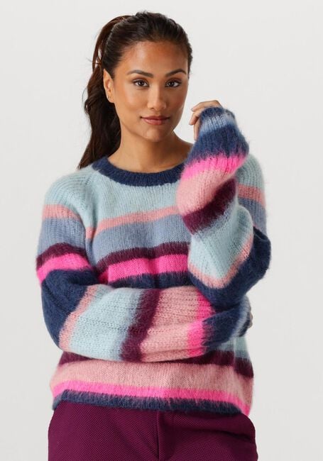 Multi POM AMSTERDAM Trui PULLOVER - BRUSHED STRIPES BLUE - large