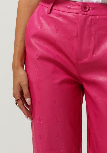 Roze ALIX THE LABEL Pantalon LOGO FO LEATHER PANTS - large