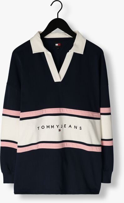 Donkerblauwe TOMMY JEANS Polo TJW COLORBLOCK RUGBY - large