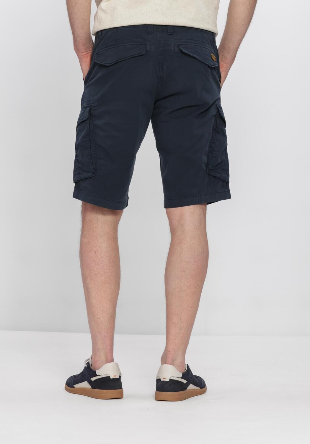 Donkerblauwe PME LEGEND Korte broek NORDROP CARGO SHORTS STRETCH TWILL - large