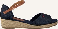 Blauwe TOMMY HILFIGER Platte sandalen ROPE WEDGE SANDAL - medium