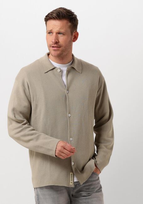 Beige WOODBIRD Casual overhemd WBKRENTS BASE KNIT - large