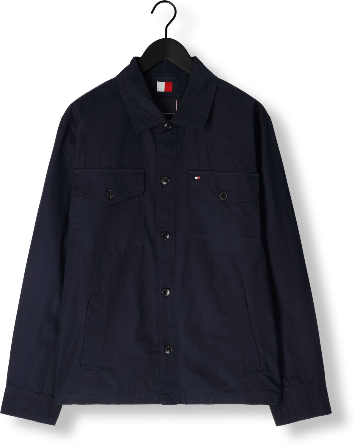 TOMMY HILFIGER Heren Jassen Cotton Twill Shirt Jacket Donkerblauw