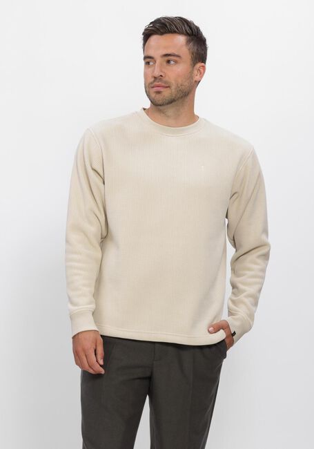 Beige BUTCHER OF BLUE Trui FLUX HEAVY WAFFLE SWEAT - large