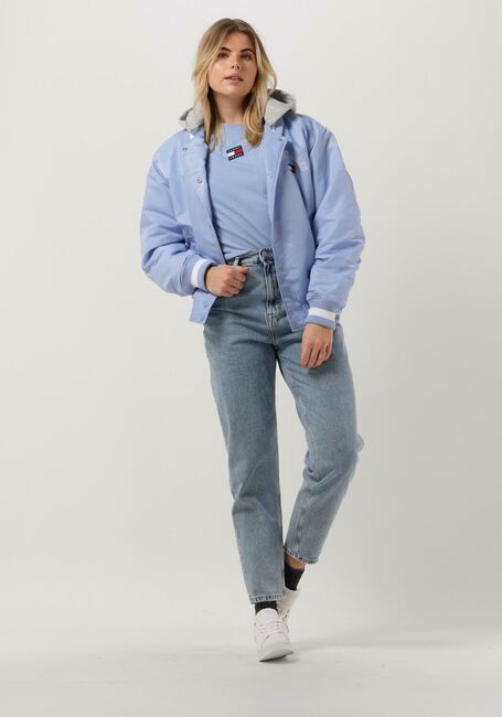 Blauwe TOMMY JEANS Jack TJW GRAPHIC SATIN BOMBER JACKET - large