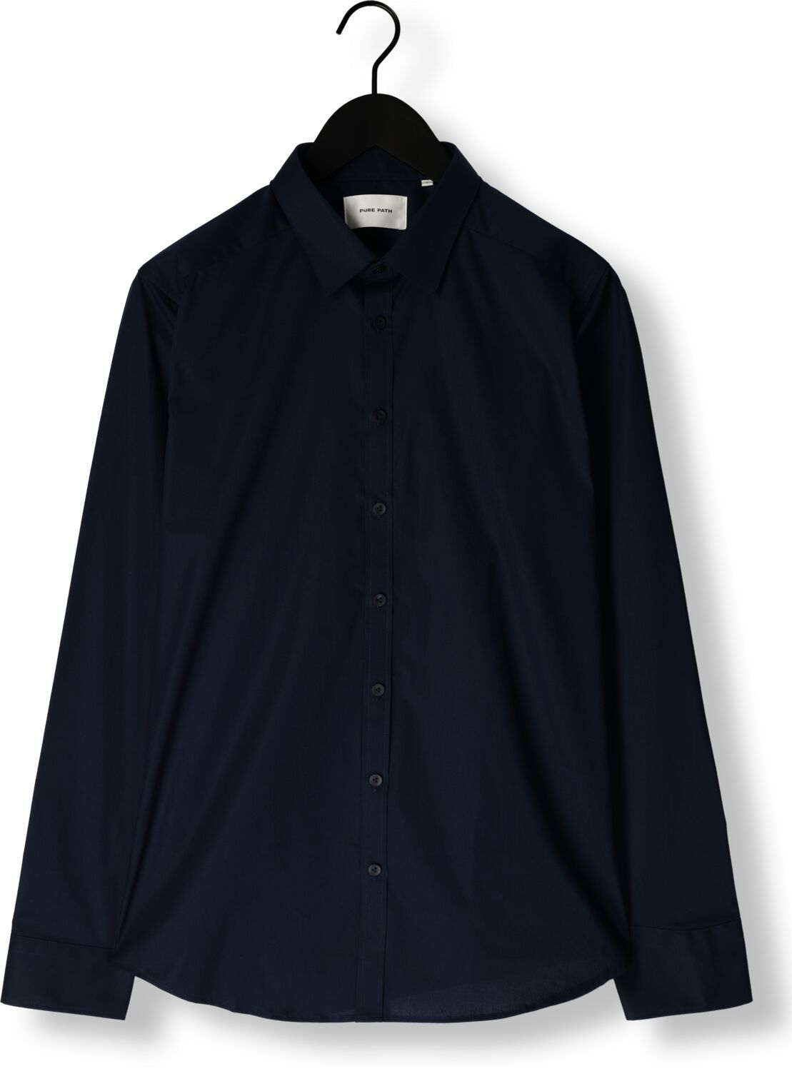 PURE PATH Heren Overhemden Essential Casual Shirt Donkerblauw